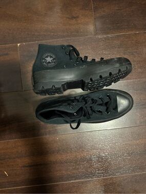 Converse Black High-Top Platform Sneakers
